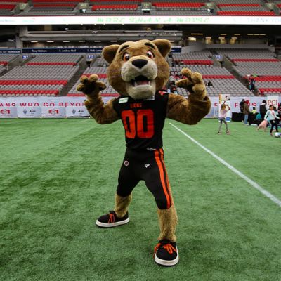 BC Lions Mascot at BC Place