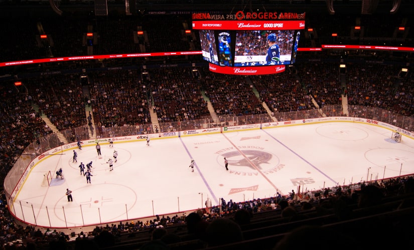 Vancouver Canucks Game From Upper Bowl