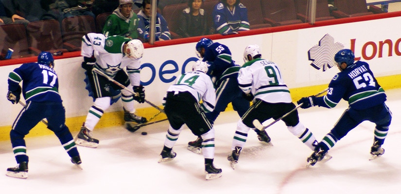 Vancouver Canucks and Dallas Stars Players